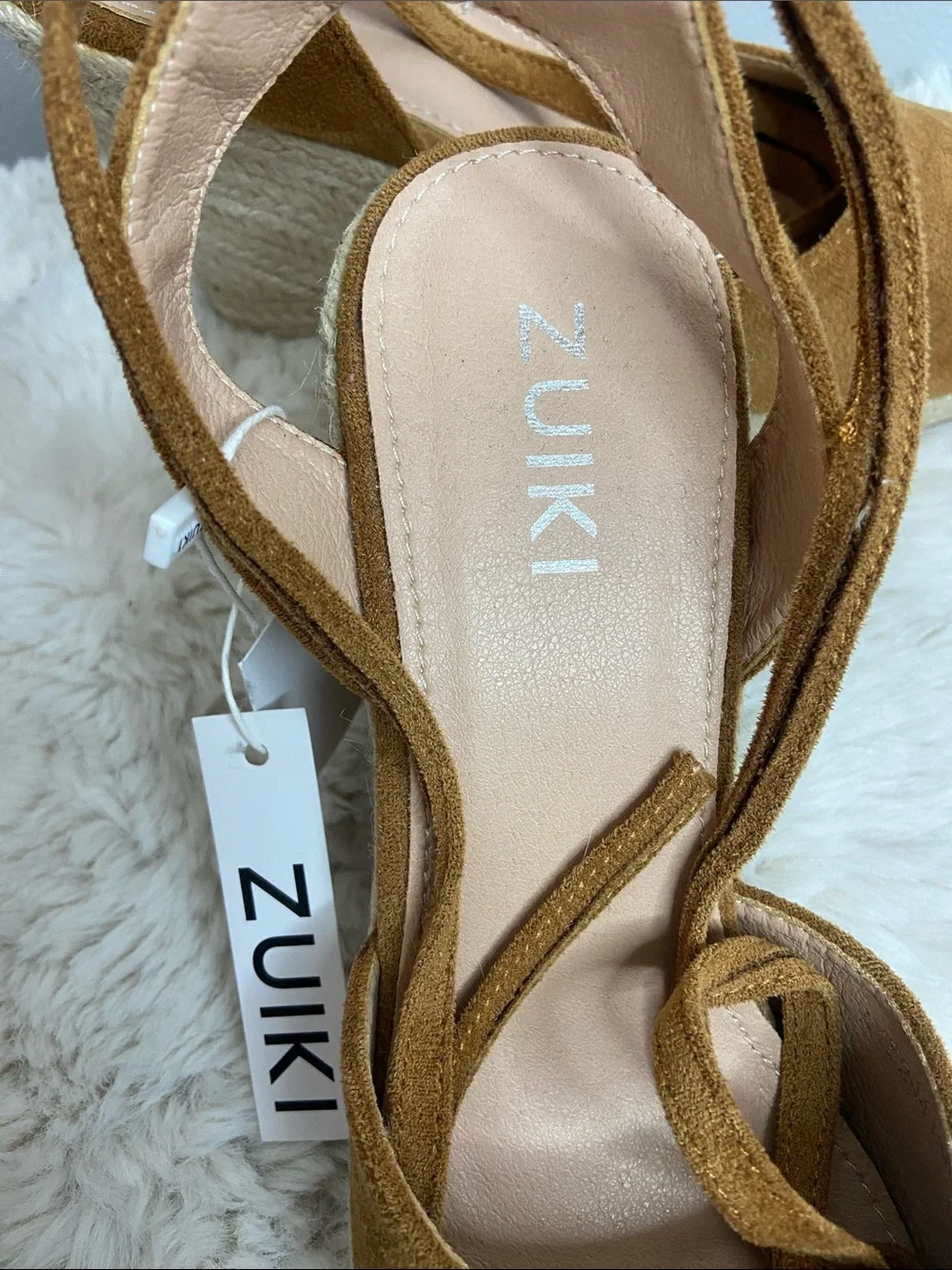 Women’s Tan Espadrille Wedge Slingback